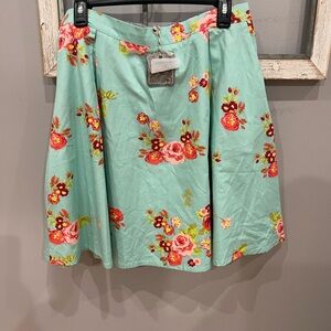 Matilda jane Floral A-Line Skirt - Mint Green